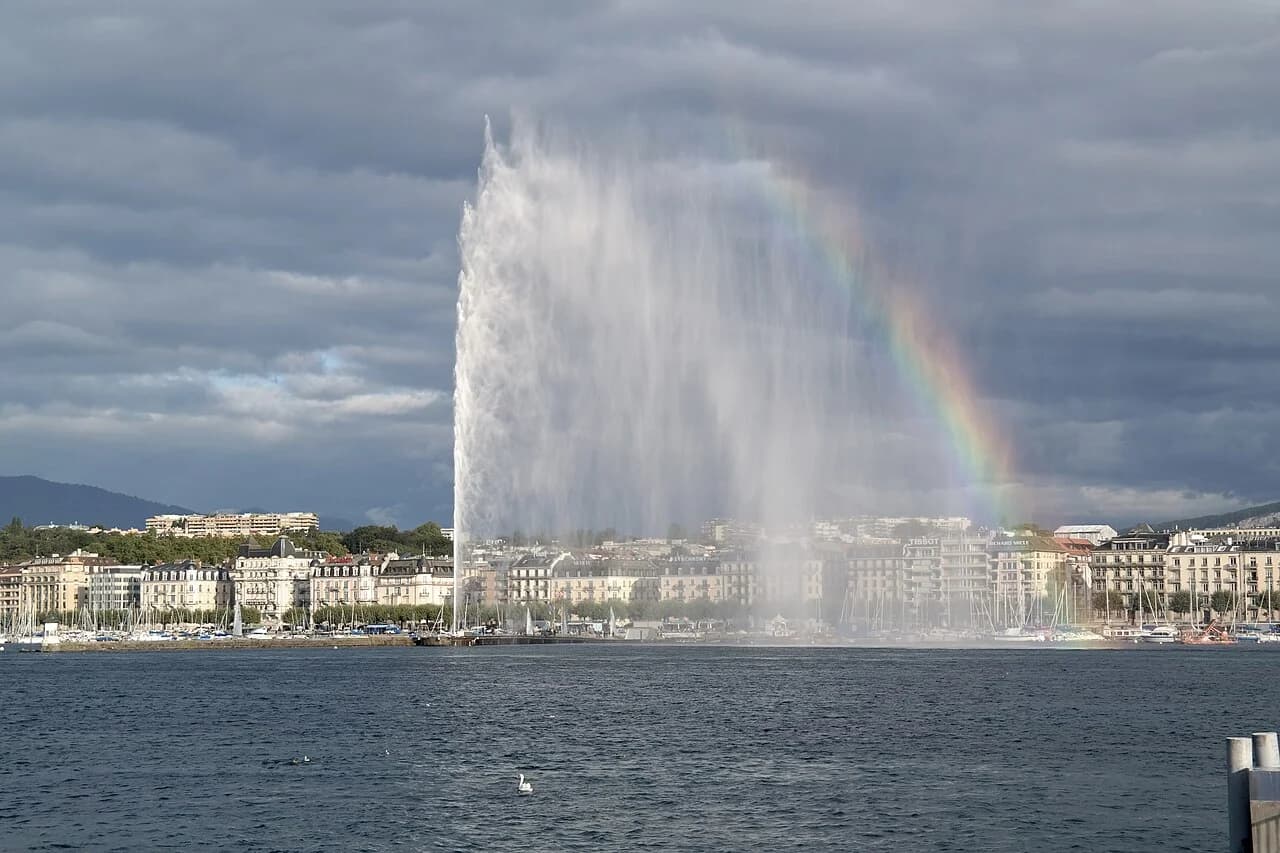 Geneve - Jet d'Eau et lac Leman